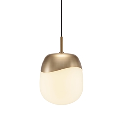 Spring mini lampa wisząca, mosiądz/opal